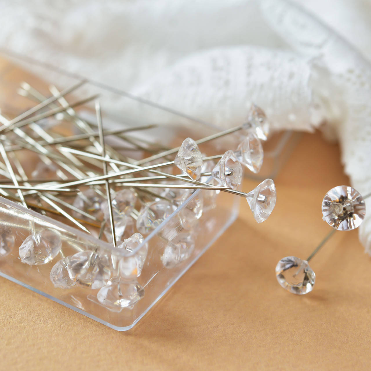 

Булавки портновские прозрачные / длина 3,7 см / в упаковке 50 шт