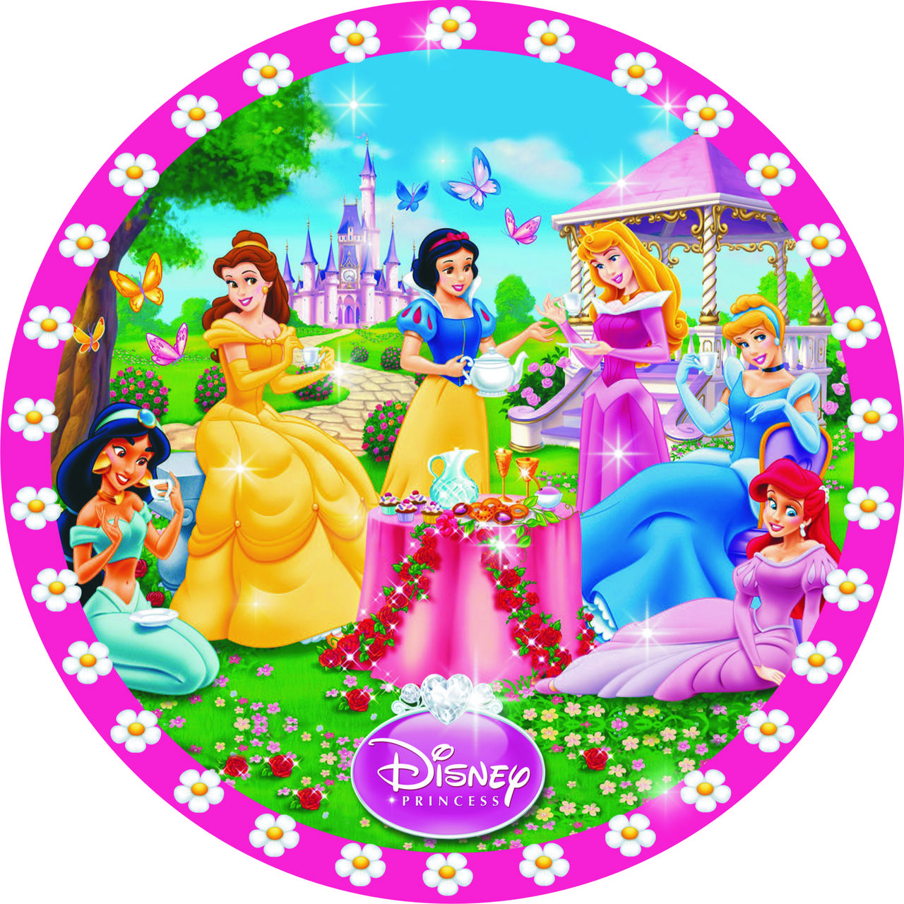 

Тарелки бумажные одноразовые 18см | Принцессы Диснея