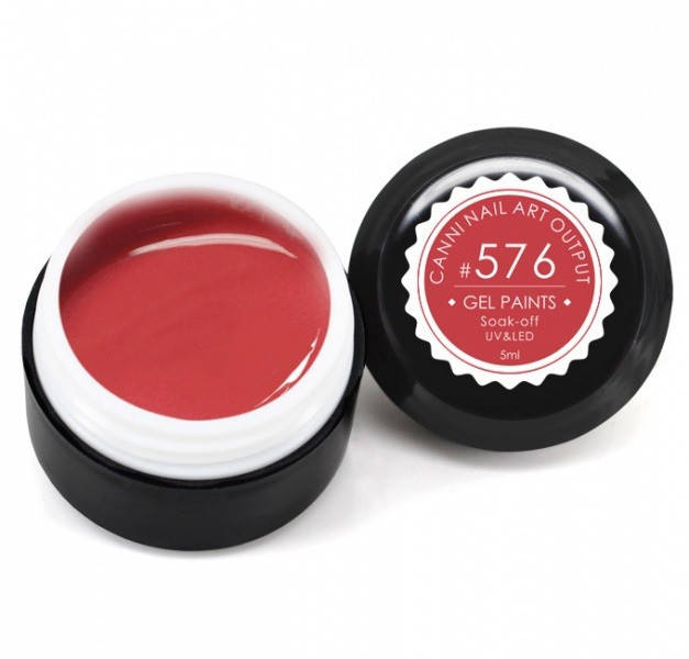

Гель-краска CANNI 576 классическая красная, 5 ml, Красный