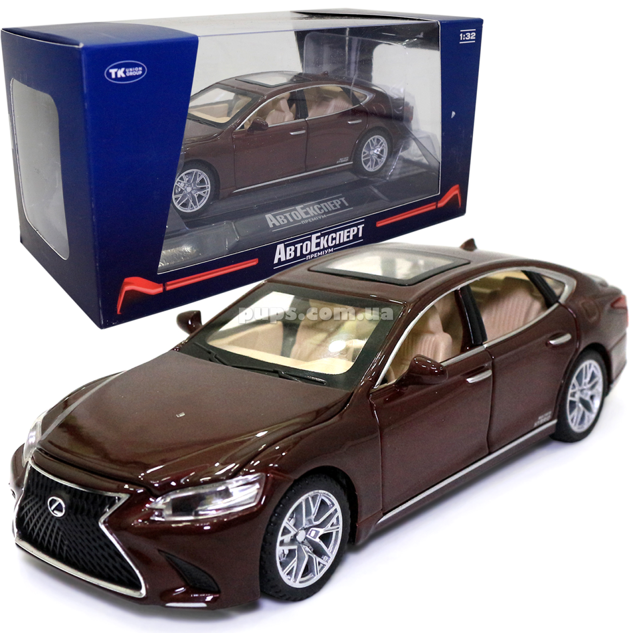 

Машинка металлическая Lexus LS 500H «AutoExpert» Лексус ЛС 500 коричневый свет звук 16*4*6 см (GT-1823)