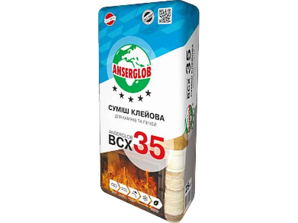 

Клейова суміш для каміна та печі 160⁰С 25кг ВСХ-35 ТМ ANSERGLOB