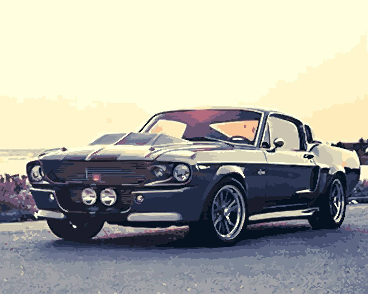 

Картина по номерам Origami Автомобиль Мустанг LW 1920 40*50 производство Украина