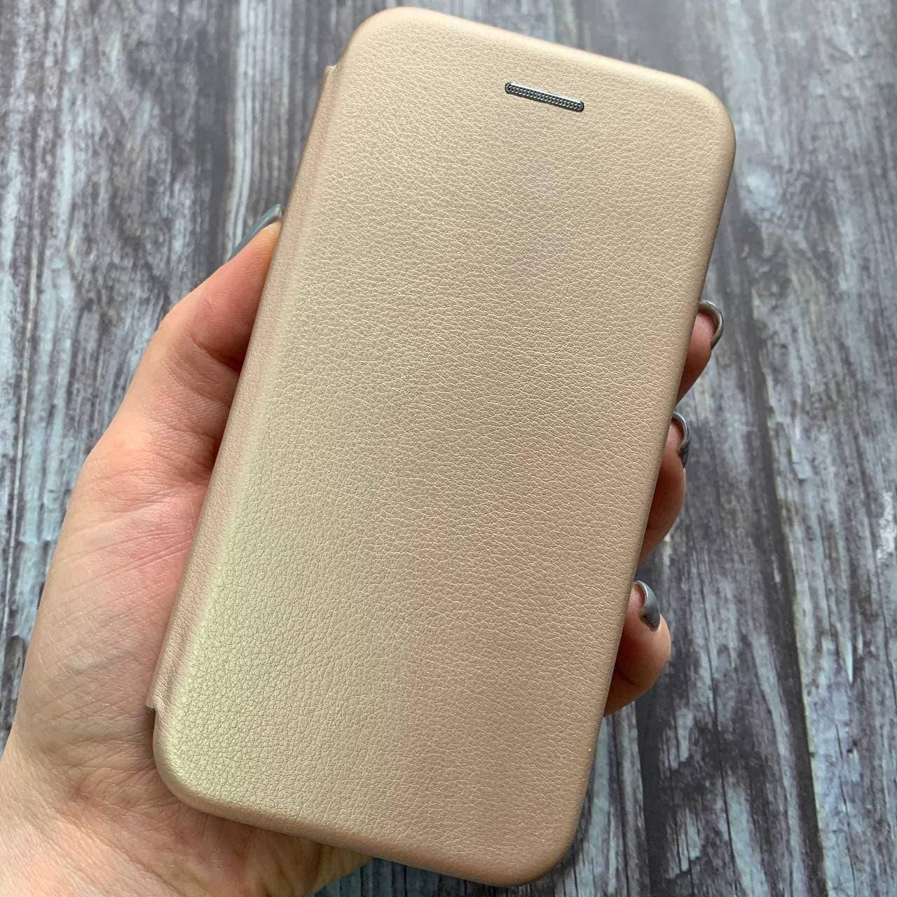 

Чехол книга для iPhone 6s 6 с эко кожи с подставкой магнитом книжка на телефон айфон 6с золотая STN