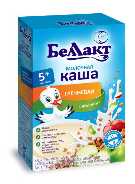

Каша сухая молочная гречневая с яблоком быстрорастворимая для детского питания