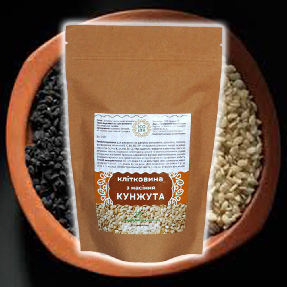 

Клетчатка из семян кунжута Ecoliya, 200 грамм