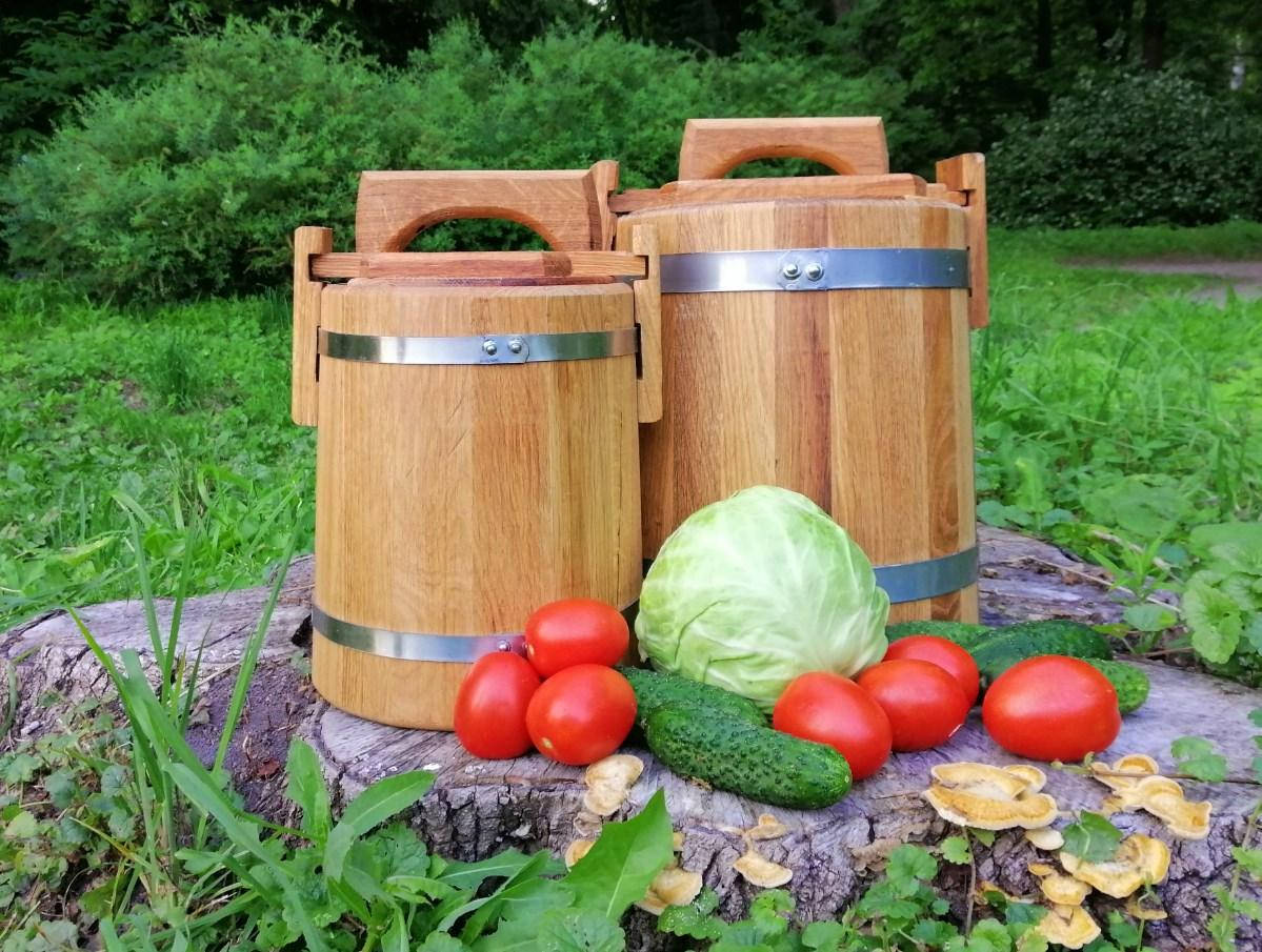 

Бочка дубовая, кадка для солений 50 л., обручи-нержавейка