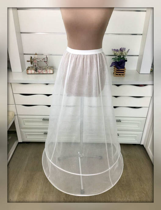 

Свадебный подъюбник (кринолин) на 2 кольца, кольца гибкие, Белый