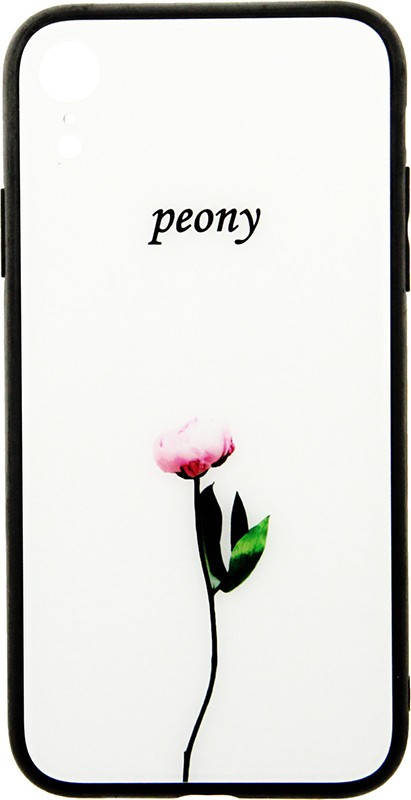 

Чехол-накладка TOTO Glass Fashionable Case Apple iPhone XR Peon on White, Белый