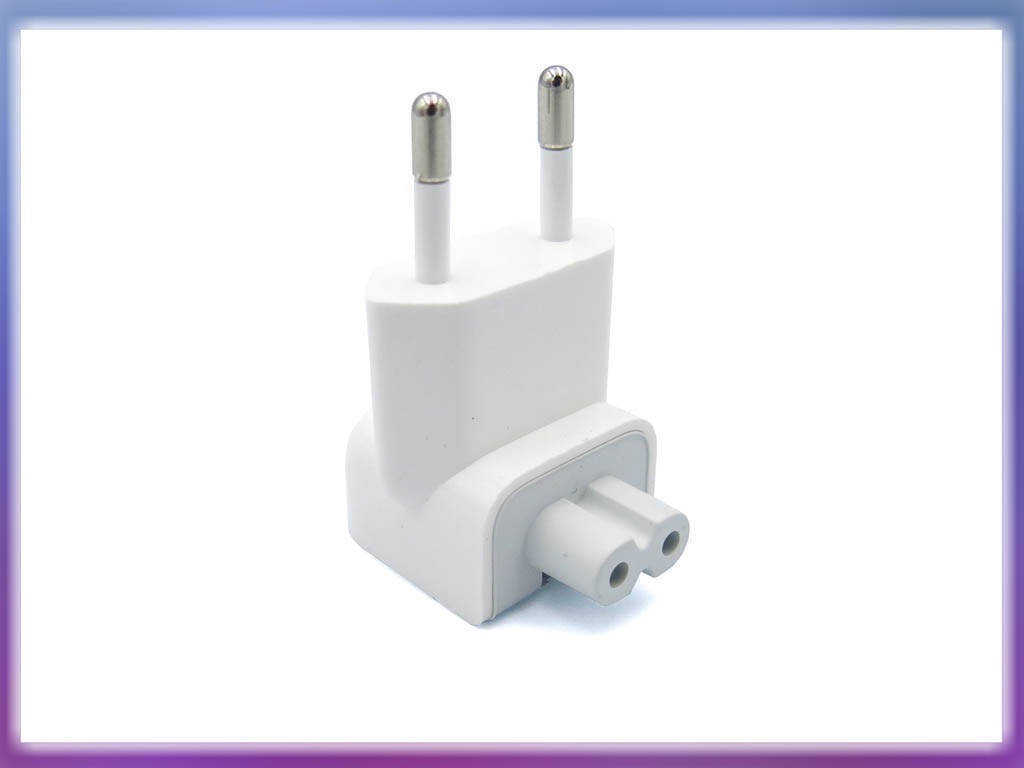 

Вилка для блока питания Apple Macbook, iPad, Magsafe, Magsafe2 220V под евро розетку.