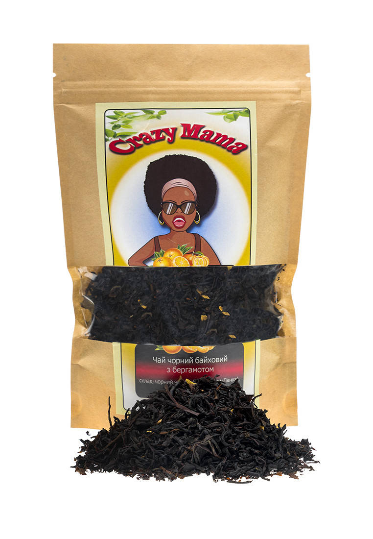 

Чай чёрный с бергамотом и цедрой апельсина ТМ "Crazy Mama" (100г)