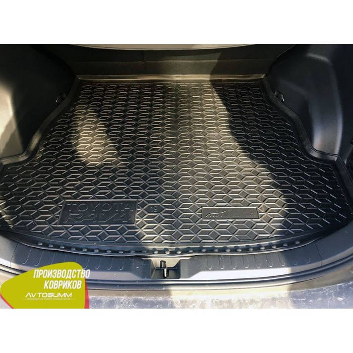 

Мягкий полиуретановый коврик в багажник Toyota RAV4 2018+, Черный