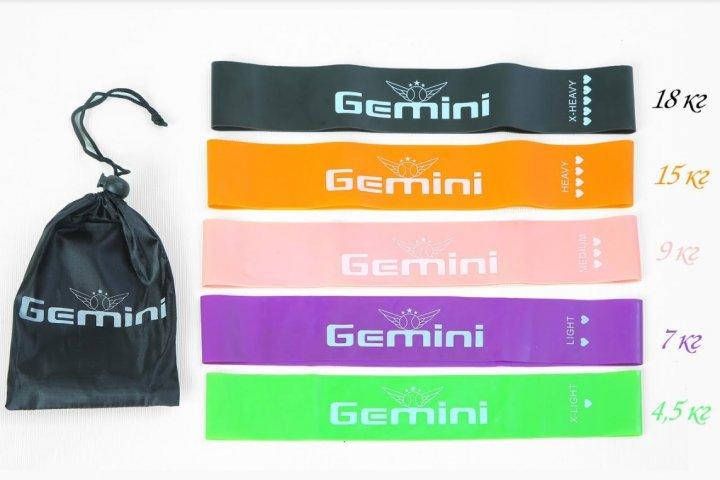 

Резинки для фитнеса (эспандеры) Gemini 5 шт