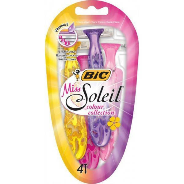 

Набор одноразовых станков для бритья BiC Miss Soleil colour collection, 4 шт