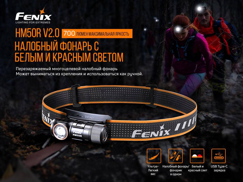 

Ліхтар налобний Fenix HM50R V2.0