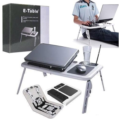 

E TABLE Столик для ноутбука с охлаждением 2 USB кулерами E-TABLE