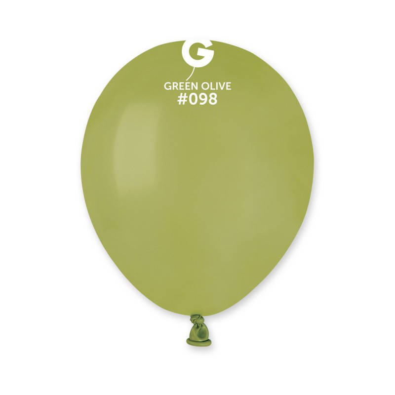 

Латексные воздушные шарики 5" пастель 98 оливковый Gemar