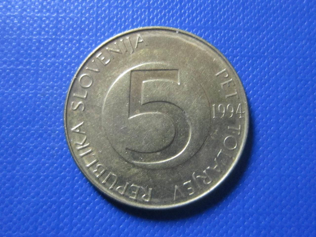 

Монета 5 толаров Словения 1994 фауна козёл