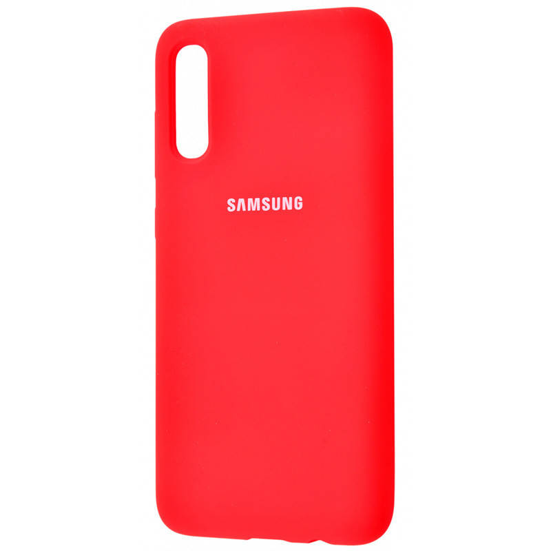 

Силиконовый soft touch чехол с микрофиброй для Samsung A50 красный