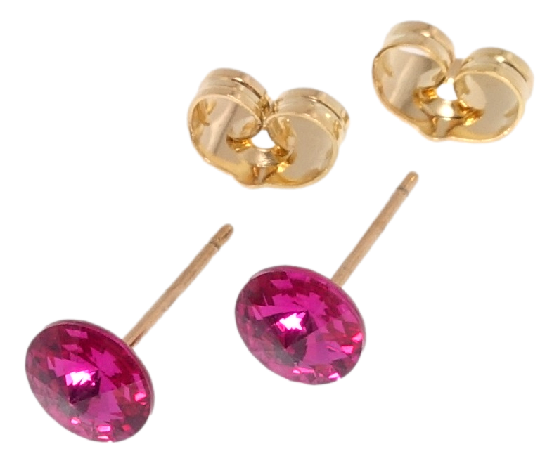 

Серьги Xuping Позолота 18K с кр-ми Swarovski гвоздики (пусеты) "Кристаллы Fuchsia" ø 6мм