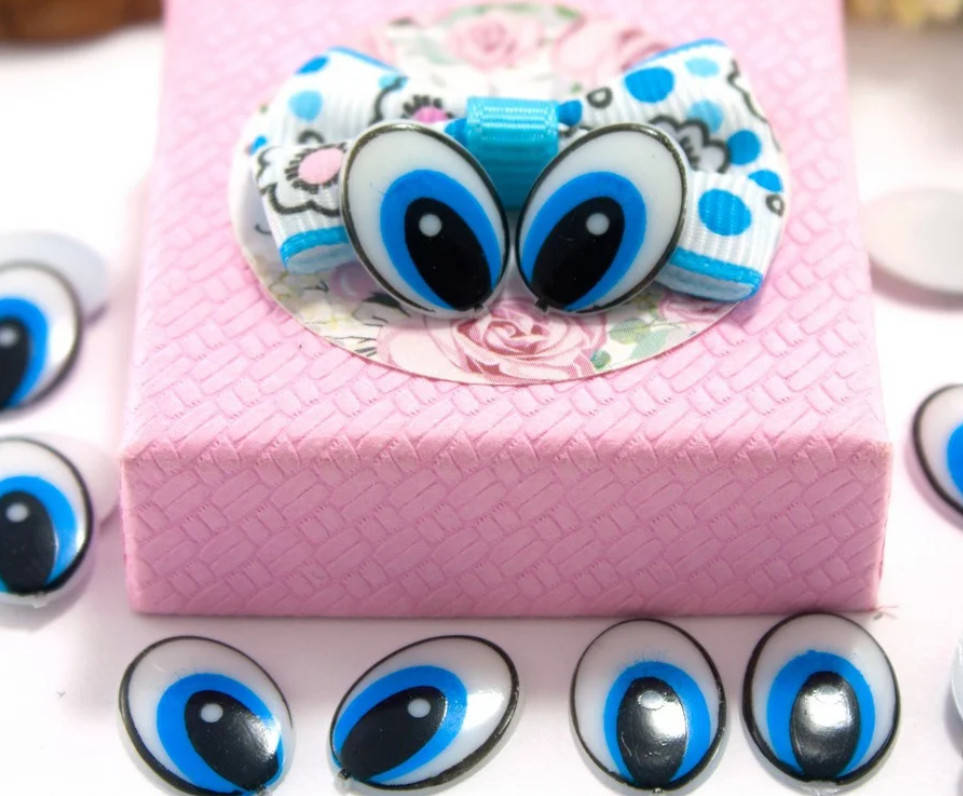 

Глазки для игрушек овальные пластиковые 15х11 мм (10 шт)