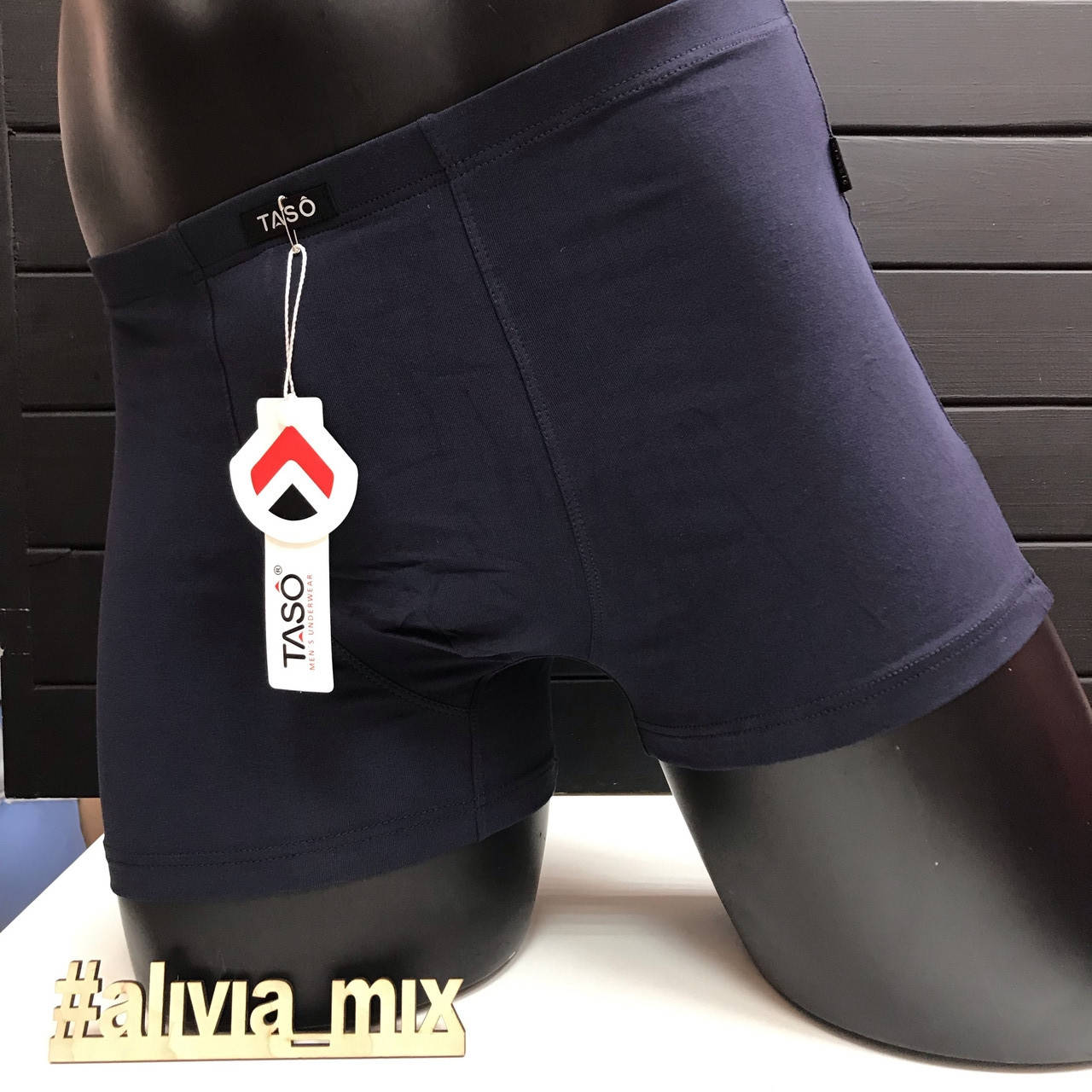

Хлопковые мужские трусы однотонные TASO XL, Темно синий