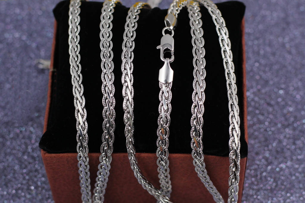 

Цепь Xuping Jewelry косичка 50 см 5 мм серебристая