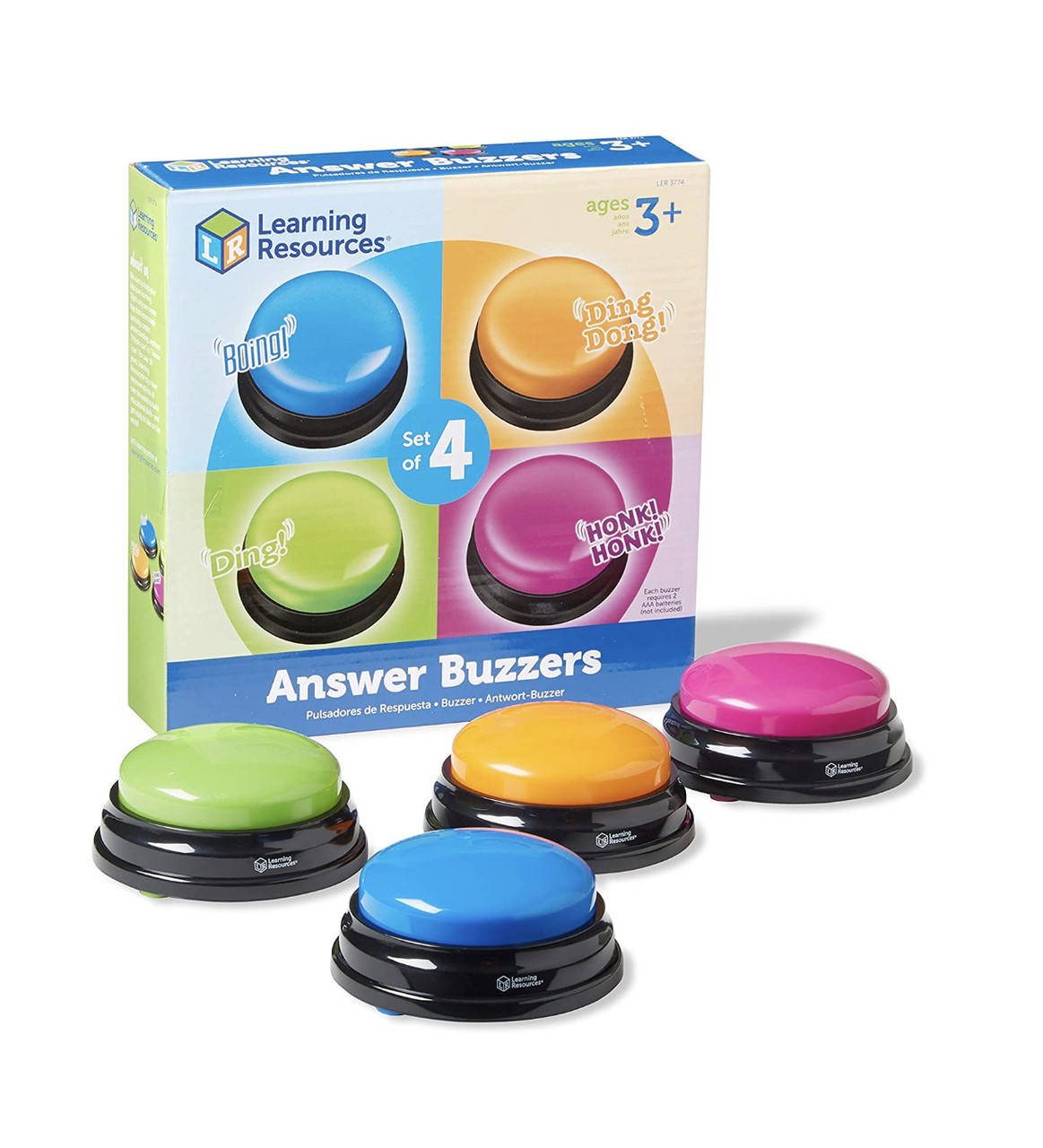 

Звуковые кнопки Learning resources (4 шт), Разные цвета