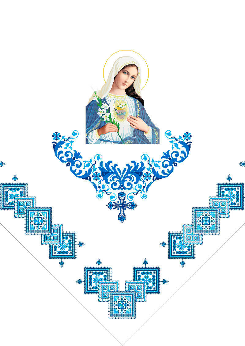 

Х-028. Схема для вишивки бісером Фана церковна.
