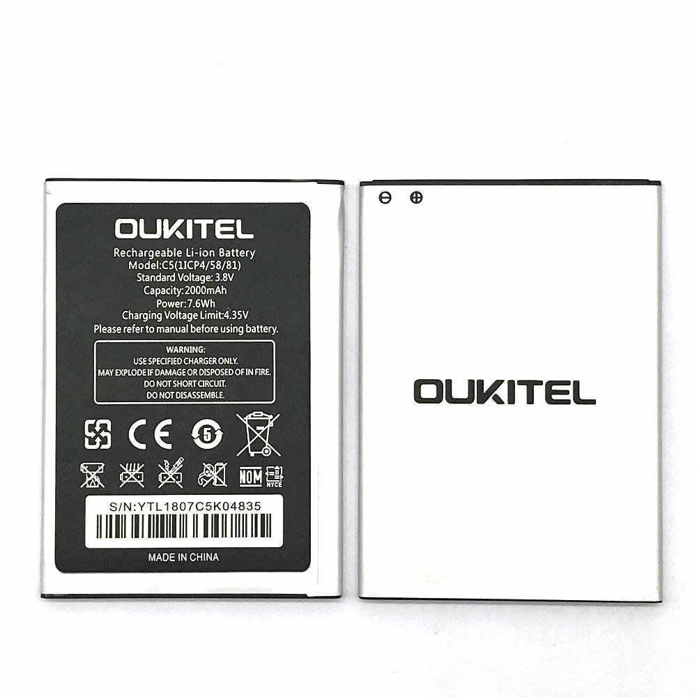 

Аккумулятор для мобильного телефона Oukitel C5 / (Li-ion 3.8V 2000mAh)