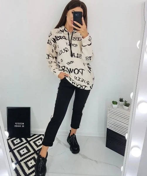 

Женский спортивный костюм штаны свитшот 48, Белый