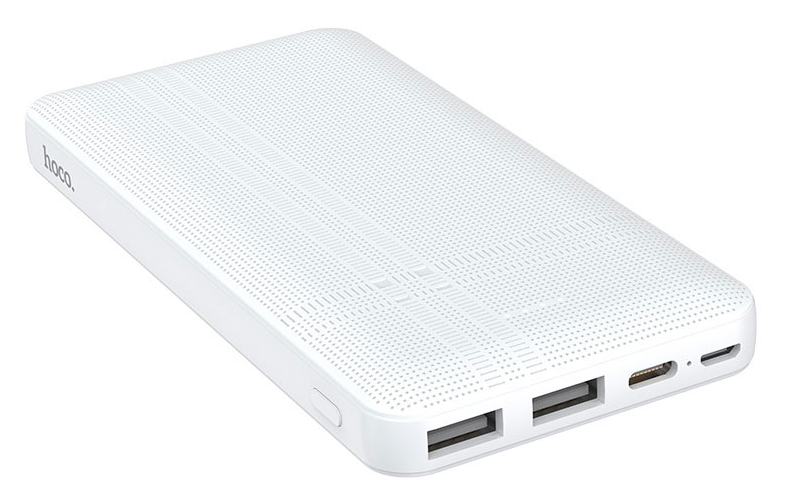 

Повербанк ультра тонкий с LED индикатором 10000mAh HOCO J48 Nimble |2USB, 2A| Белый