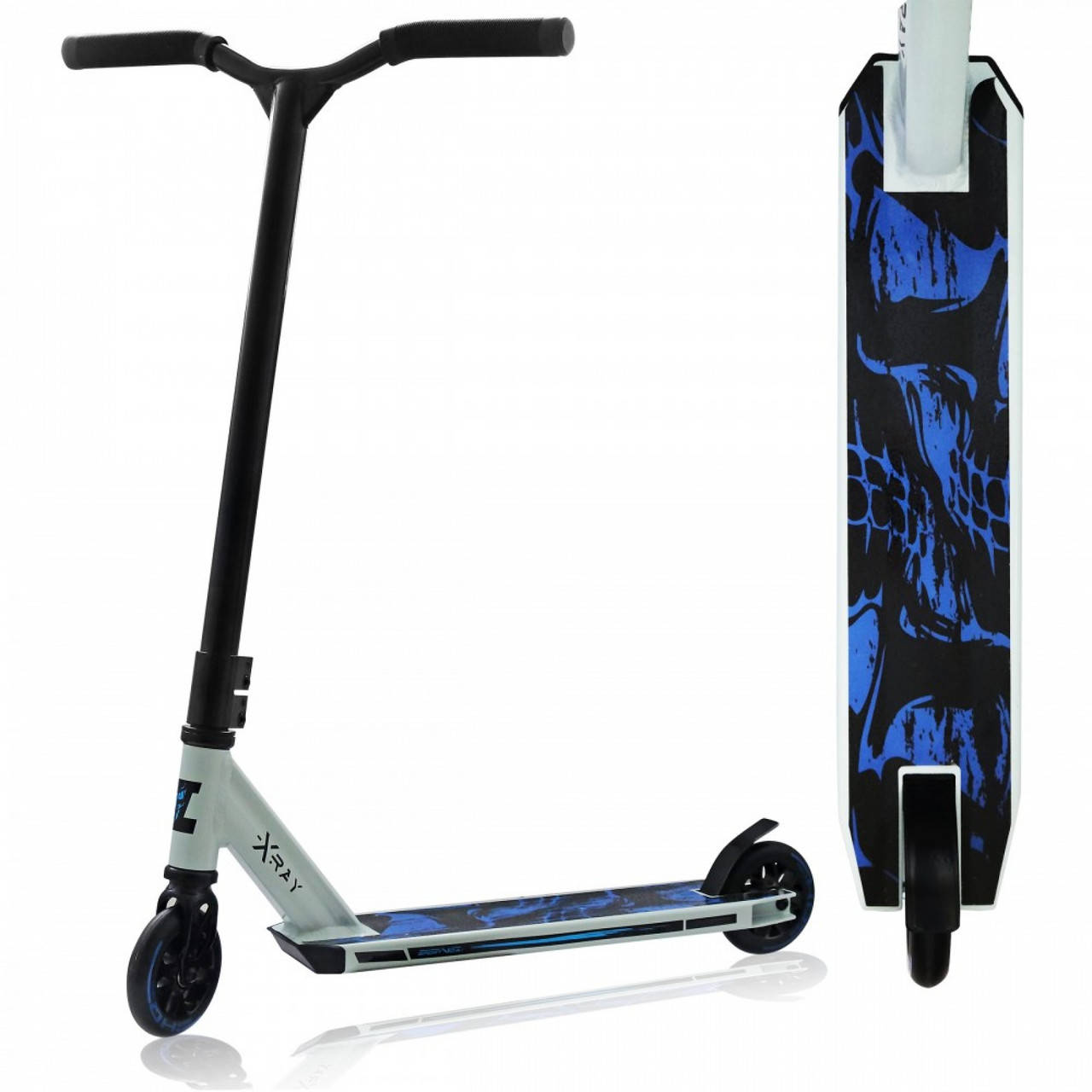 

Трюковой самокат SportVida Stunt X-Ray 110 SV-WO0019 White/Blue. Самокат для трюков