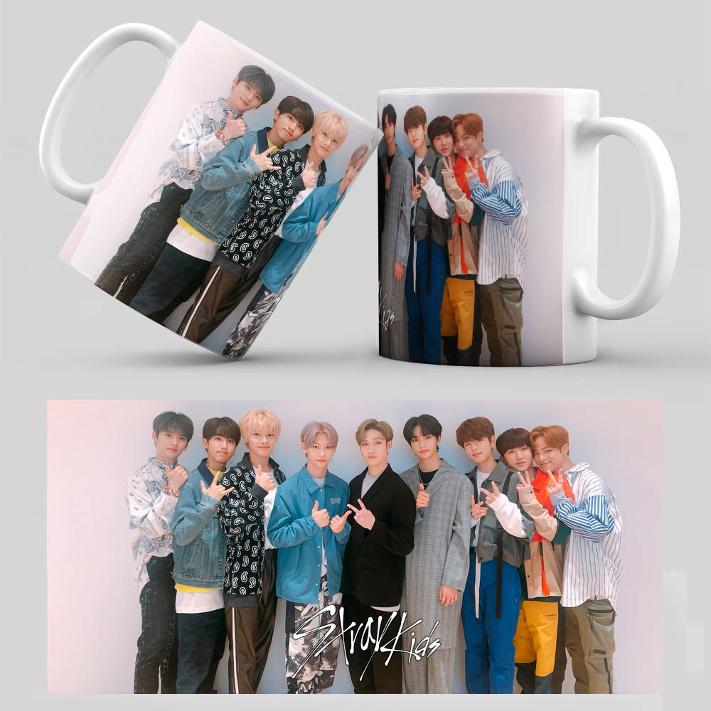 

Чашка 330 мл. белая K-Pop Stray Kids 003, Белый