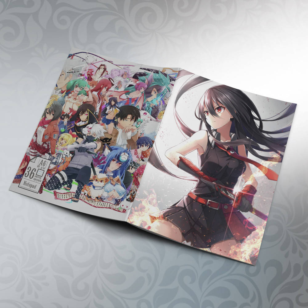 

Блокнот Аниме А6 на скобе Akame ga kill 36 листов 06