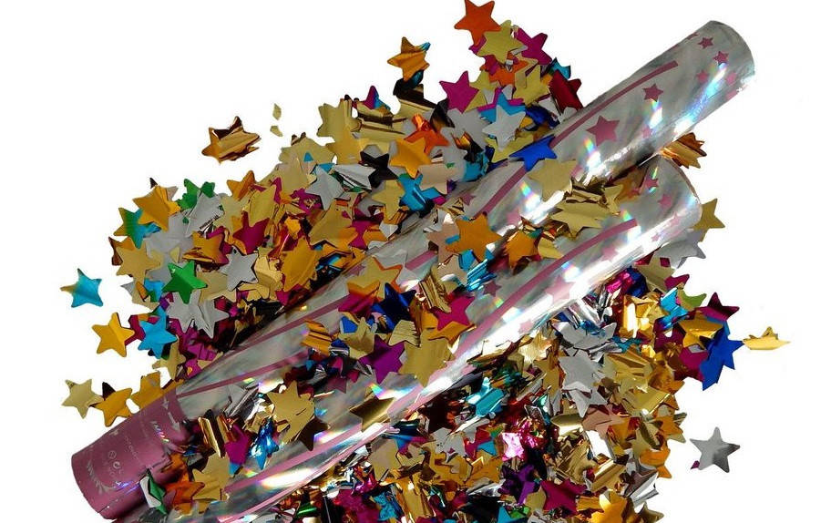 

Хлопушка "Разноцветные звездочки" 30 см, Разные цвета