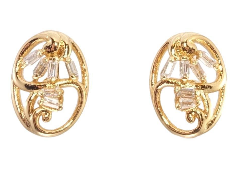 

Серьги Xuping Позолота 18K гвоздики (пусеты) "Овалы с цветочным орнаментом"