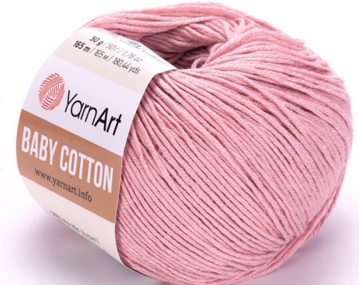 

Пряжа Baby Cotton Yarnart-413, Розовый