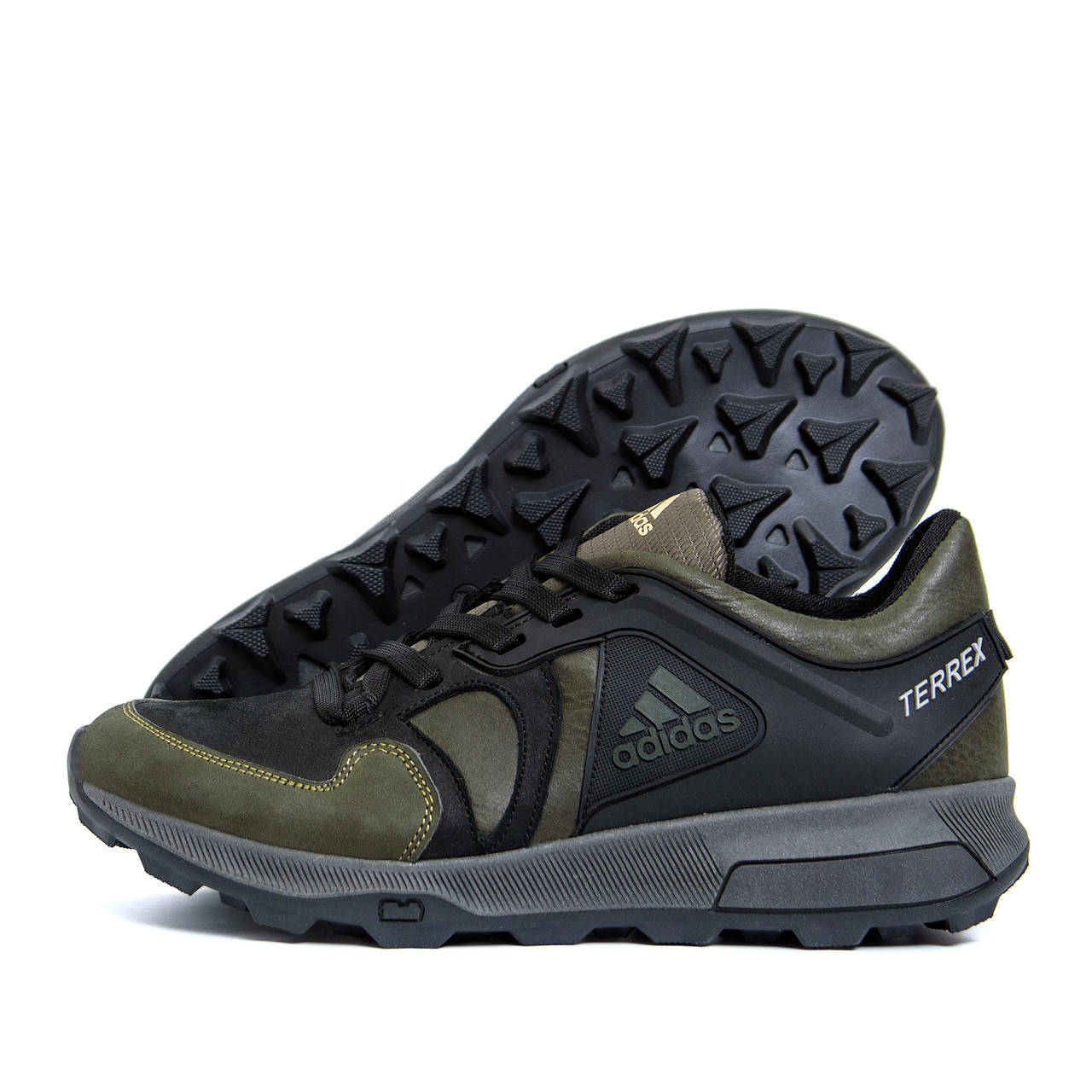 

Мужские кожаные кроссовки весна/осень Adidas Terrex Green 44, Хаки