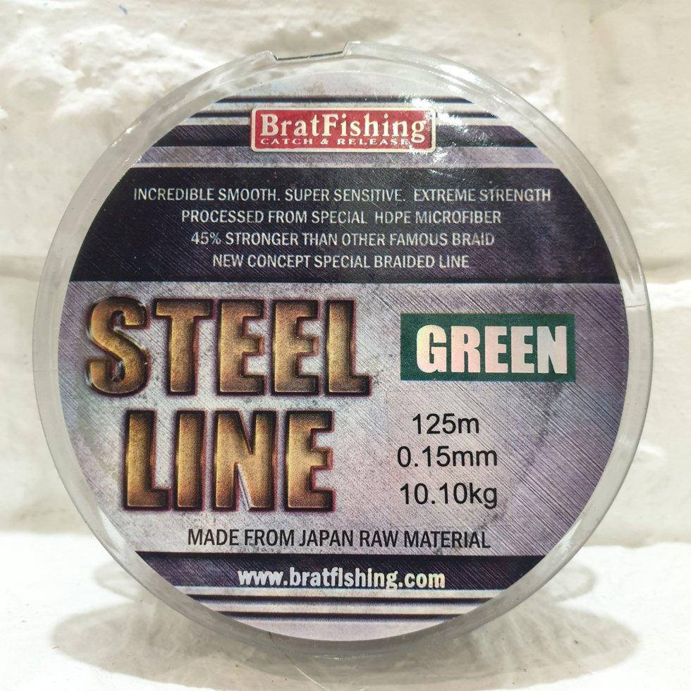 

Шнур BratFishing Steel Line Green 125м 0,15мм 10,10кг, Зелёный