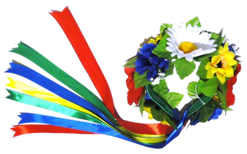 

Украинский венок с лентами детский, подростковыйй