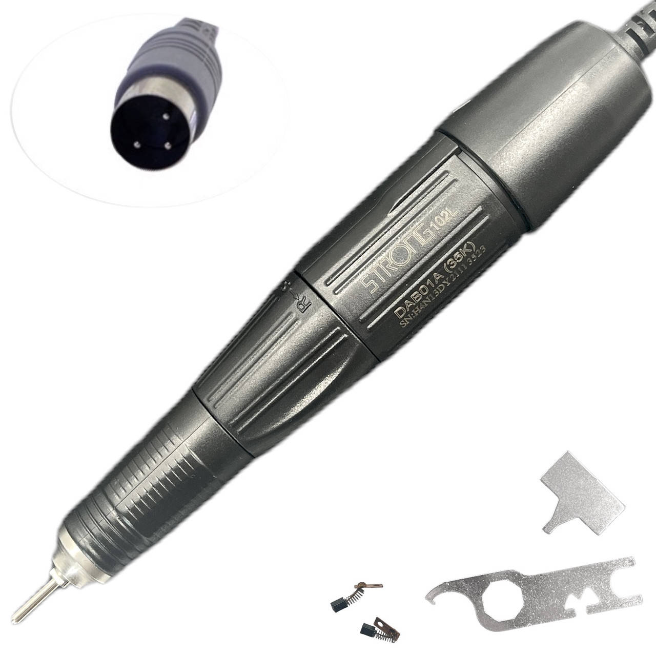 

Ручка для фрезера сменная Strong 102L на 35000 об./мин., Черная, Черный