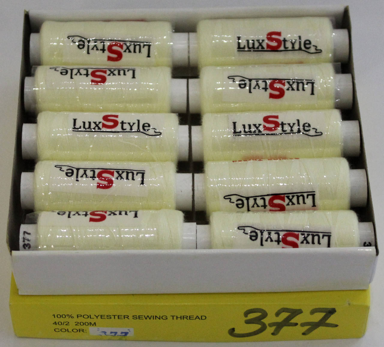 

Нитки швейные LuxStyle 40/2-200м (100% полиэстeр) №377, Разные цвета