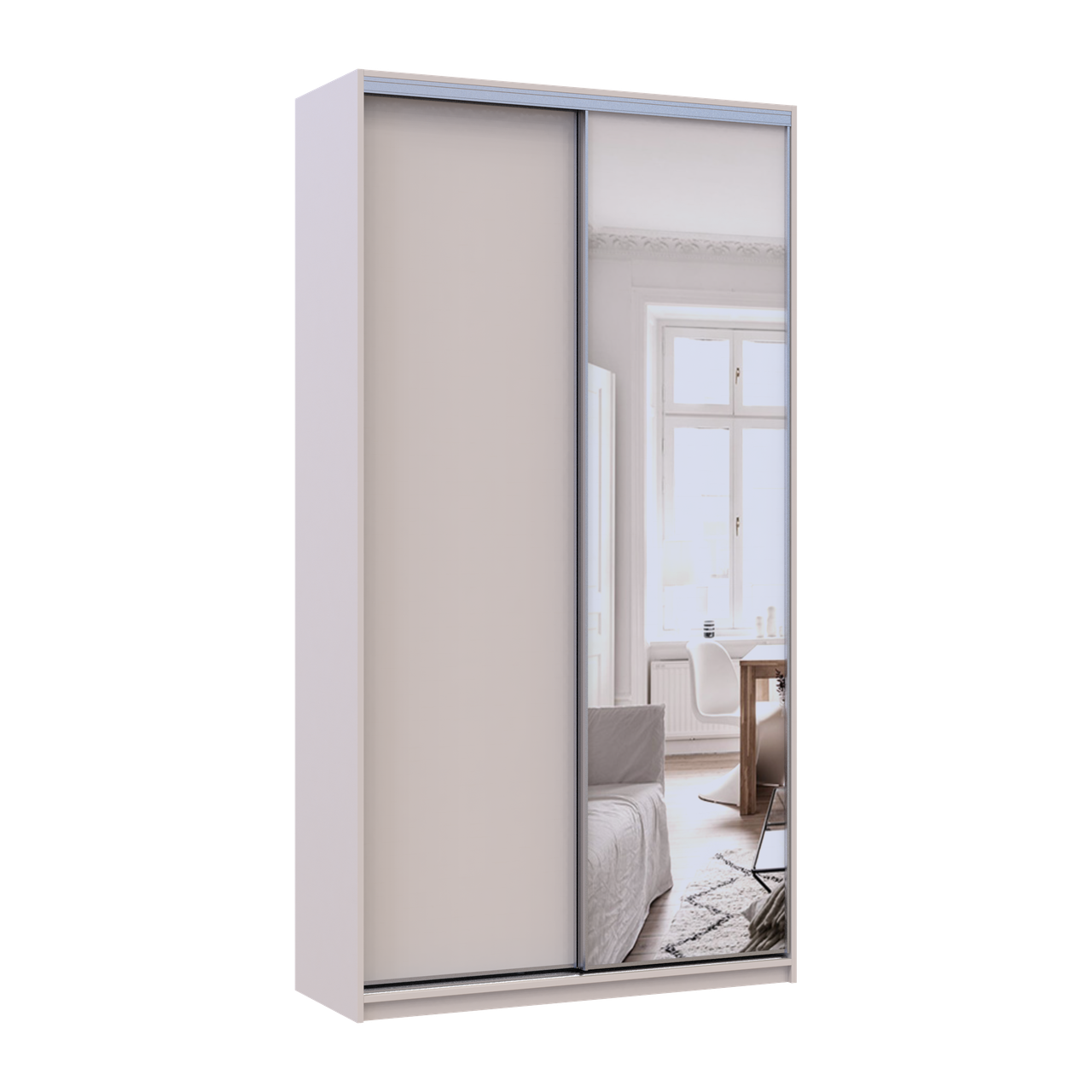 Шафа купе Doros Сіті Лайт Кашемір 1 ДСП / 1 дзеркало 120х45х225 (80736338) 3