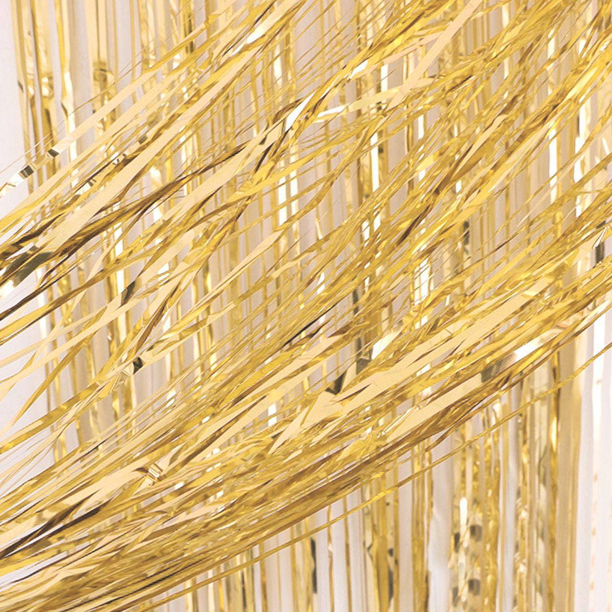 

К Гирлянда-штора, занавес вертикальная золото 100*200 см