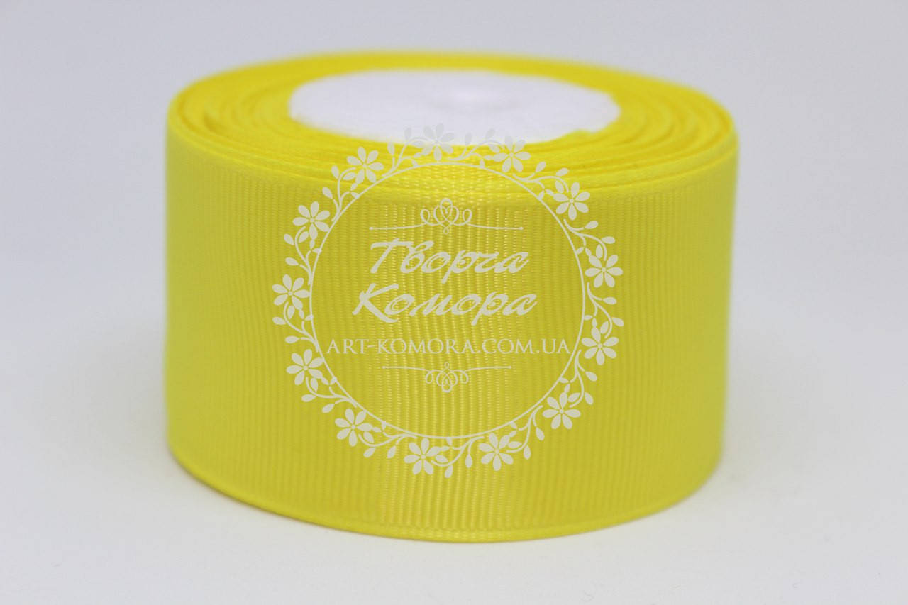

Репсовая лента 4 см, желтая ( К-4-15)