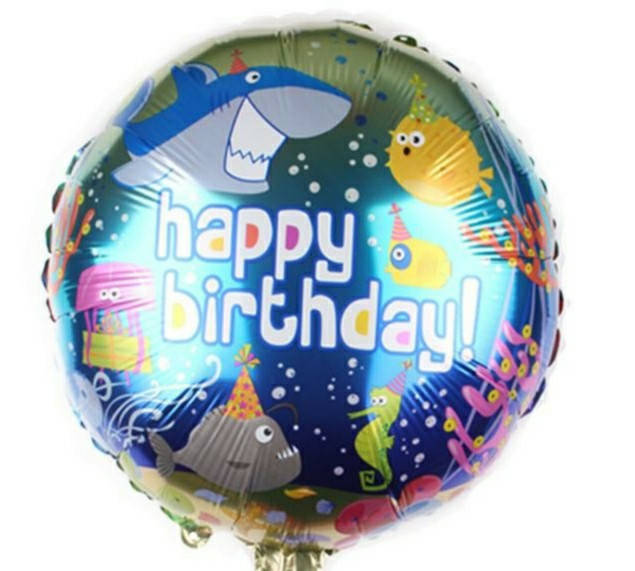 

Фольгированный шар круг Happy Birthday морское 18 "Китай
