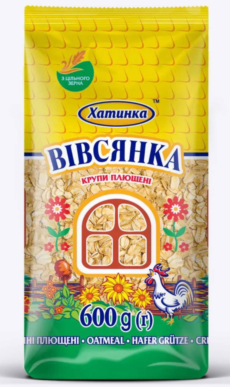 

Крупа овсяная плющеная Хатинка 600г