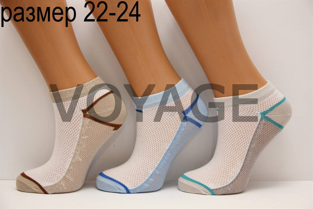 

Подростковые носки короткие с хлопка в сеточку Стиль Люкс НЛ 22-24 898