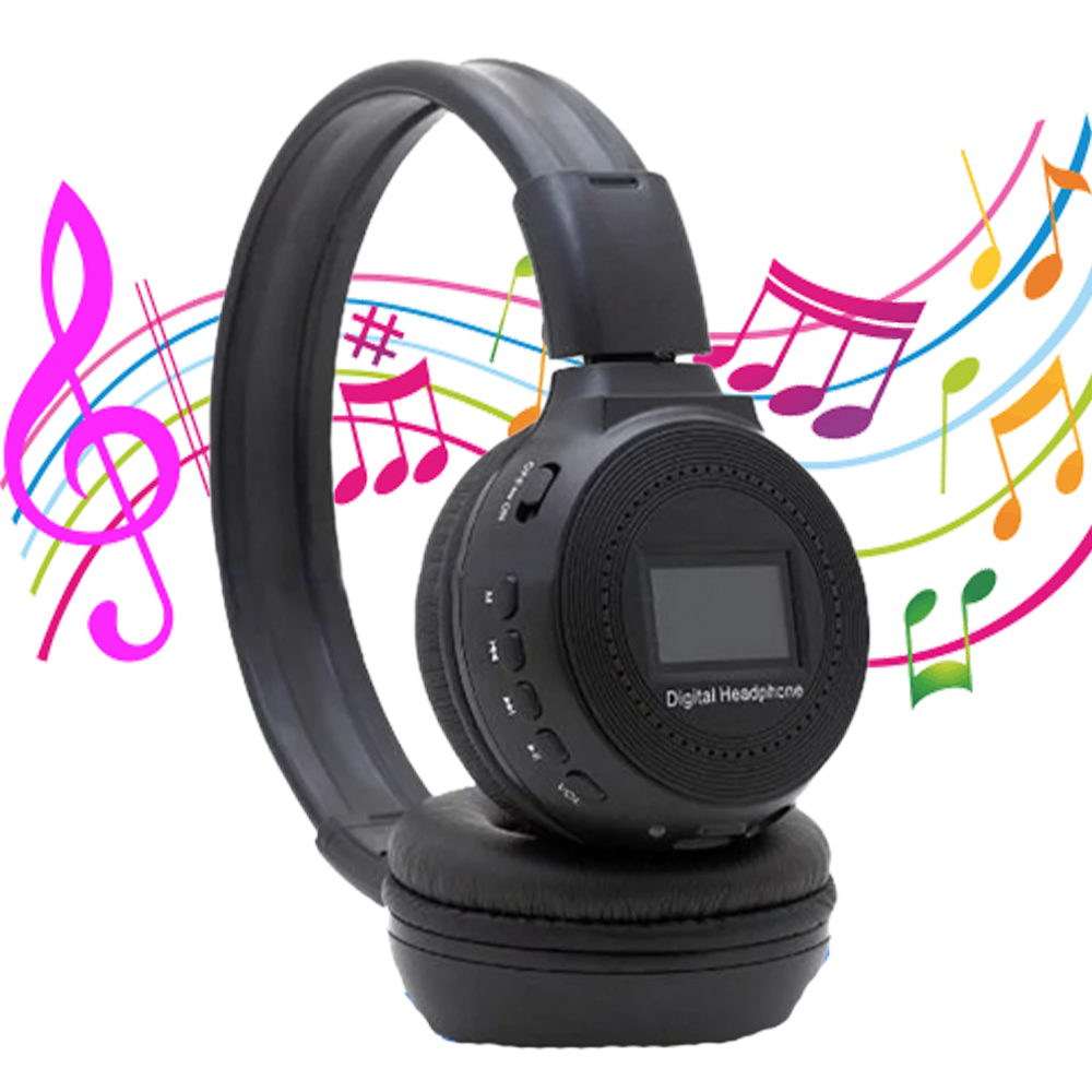 

Беспроводные складные наушники MDR BSN65 / Наушники с аккумулятором и Led экраном, Черный