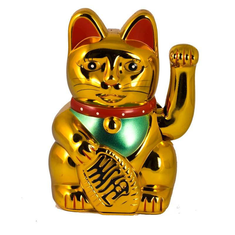 

Кошка манеки-неко пластик на батареях 15 см УЦЕНКА (4718a-1)